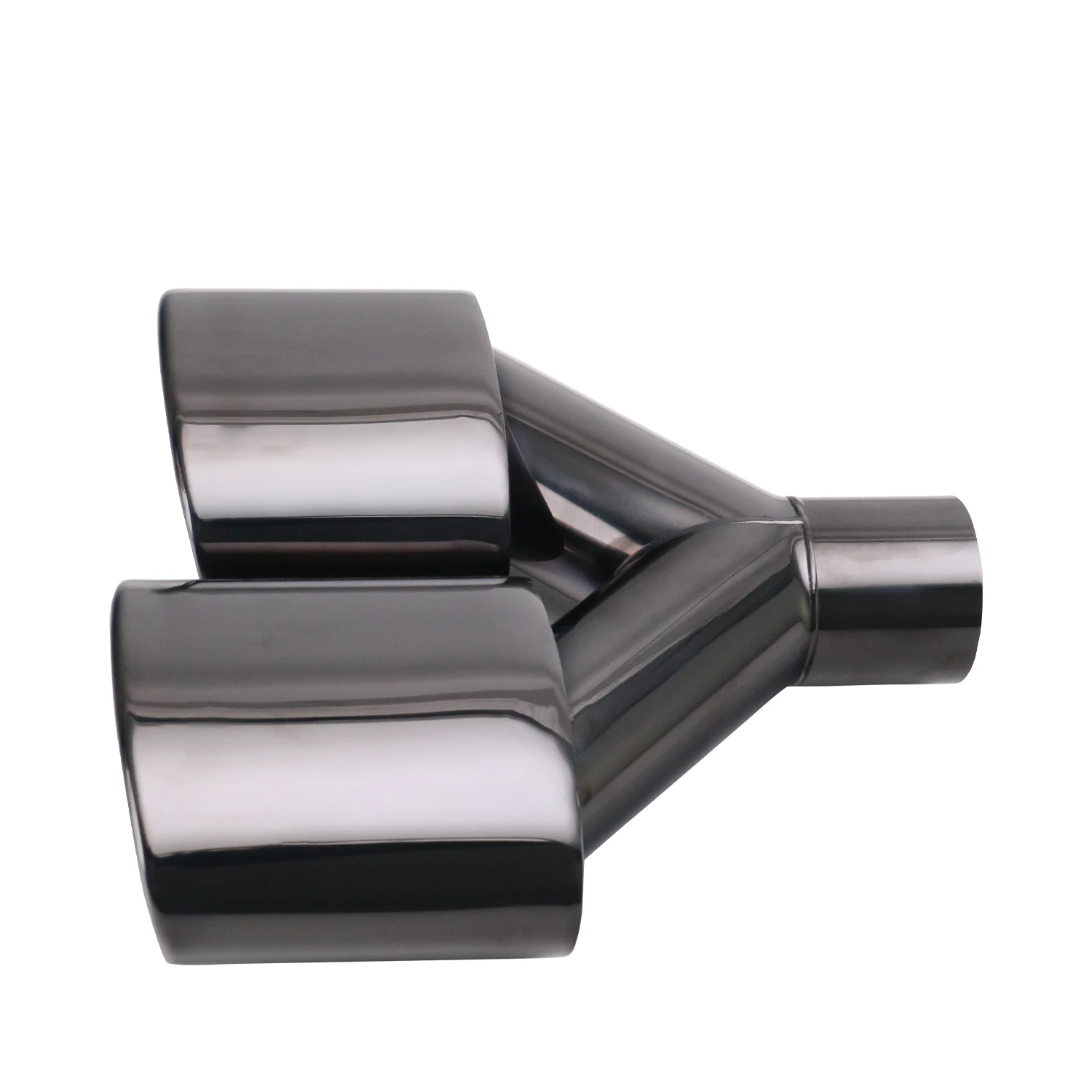 Stainless Steel Car exhaust tip 57mm interface Dual Outlet Exhaust Pipe Muffler Tailpipe Silver for W204 W211