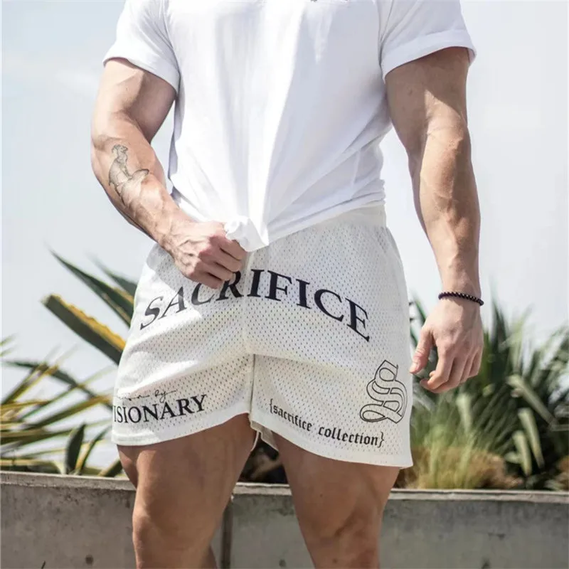 2024 Zomer Heren Short Nieuwe Heren 2 In 1 Sport Korte Casual Shorts Hiphop Fitness Snel Droog Ademende Dubbeldeks Shorts