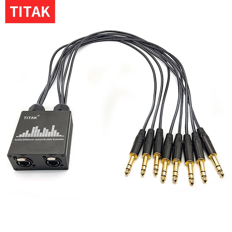 8 Channel Multi Network XLR Cable Extender Compact Metal Housing for Stage Sound Lighting XLR Audio Cables Audio Accessories