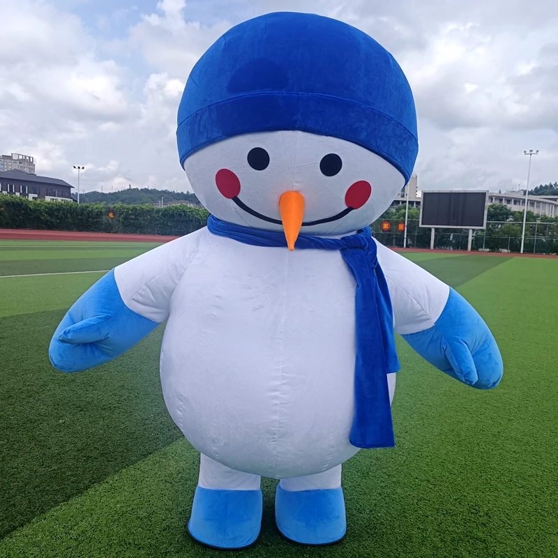 Giant Snowman Inflatable Costume Halloween Christmas Cosplay Fancy Dress Santa Claus Deer Mascot Performance Props