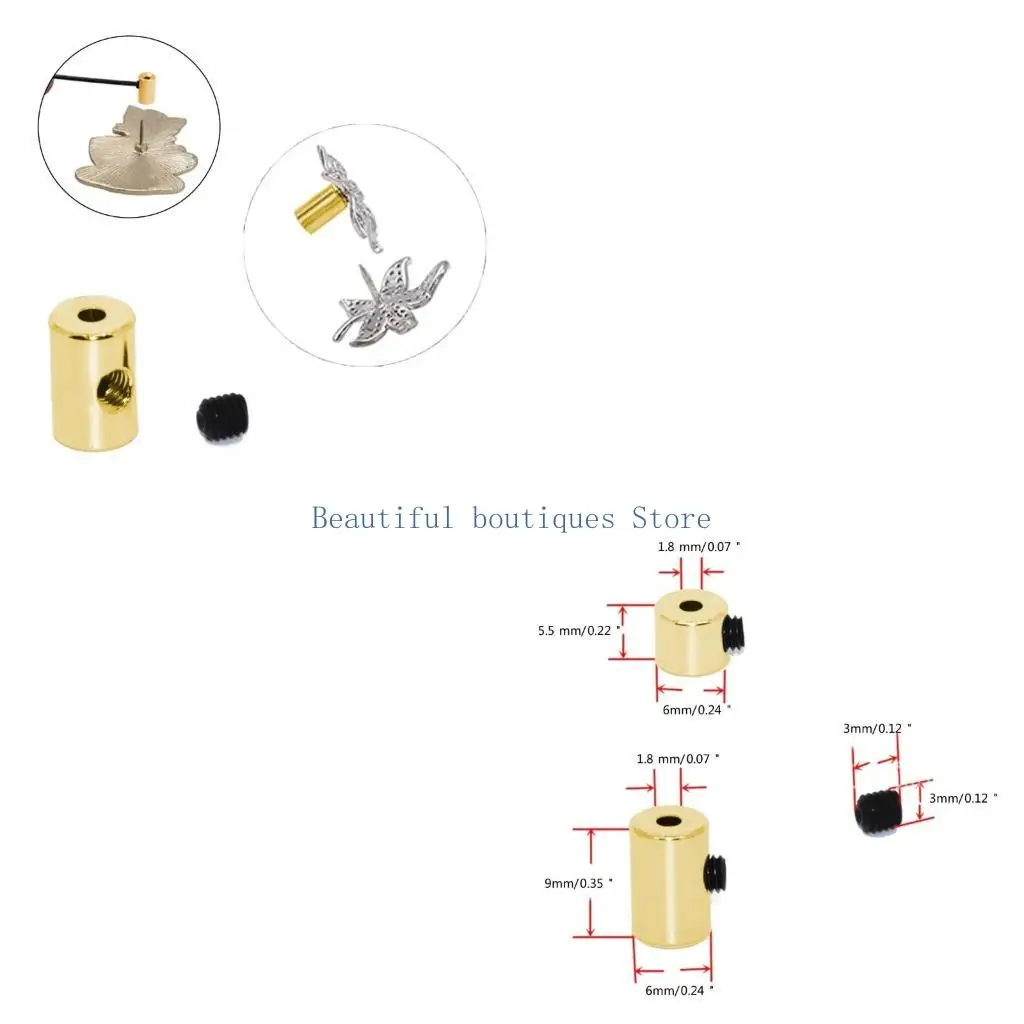 U4LF Pack of 10 Gold Pin Locks Badge Security Pin Backs Locking Pin Backs Pin Keeper