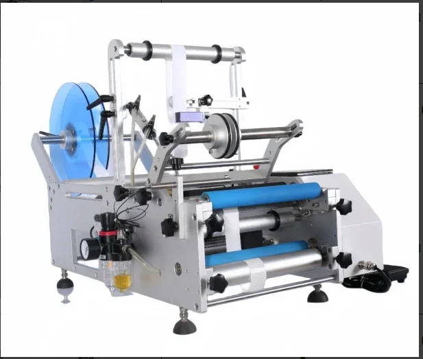 

-Wine Bottle Labeling Machine Small Automatic Round Bottle Labeling Machine Round Jar Label Applicator Machine Semi-automatic