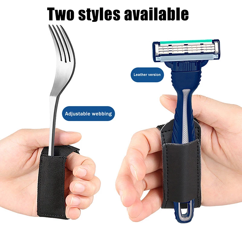 △ Aid Utensil Cuff Holder Strap Elastic Eating Assistance Cuff Spoons Forks Knife Fixing Band For Patients Elderly And Disabled
