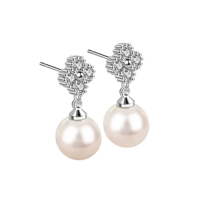 

Luxury High-grade Pearl Pendant With Micro-set Zircon Earrings For Womens Fashion Exquisite Party Birthday Jewelry Accessories