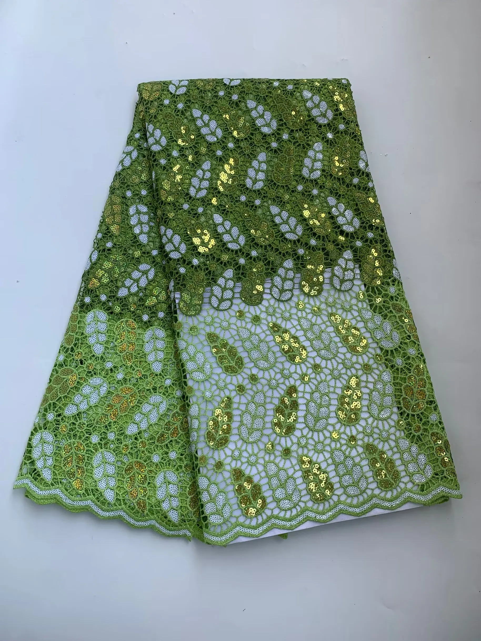 

Новейший нигерийский гипюровый шнур, кружевная ткань, 5 ярдов, 2025 год, вышивка, водорастворимый шнур, кружевное африканское свадебное платье