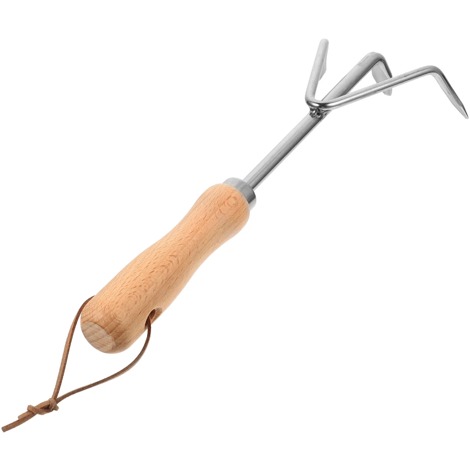 

Stainless Steel Wood Handle Gardening Rake Tool Multi Purpose Planting Soil Loosening Weeding Strong Heavy for Garden