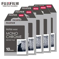 10-100 hojas Fujifilm Fuji Instax Mini 12 11 8 9 Películas monocromáticas en blanco y negro para istantaneo Mini 8 9 7s 25 papel fotográfico para cámara