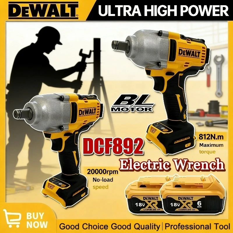 

Бесщеточный электрический гайковерт DeWalt DCF892 1/2 дюйма, высокомоментный, 3-скоростной, ударный, для авторемонта, электроинструмент, совместим с аккумуляторами DeWalt