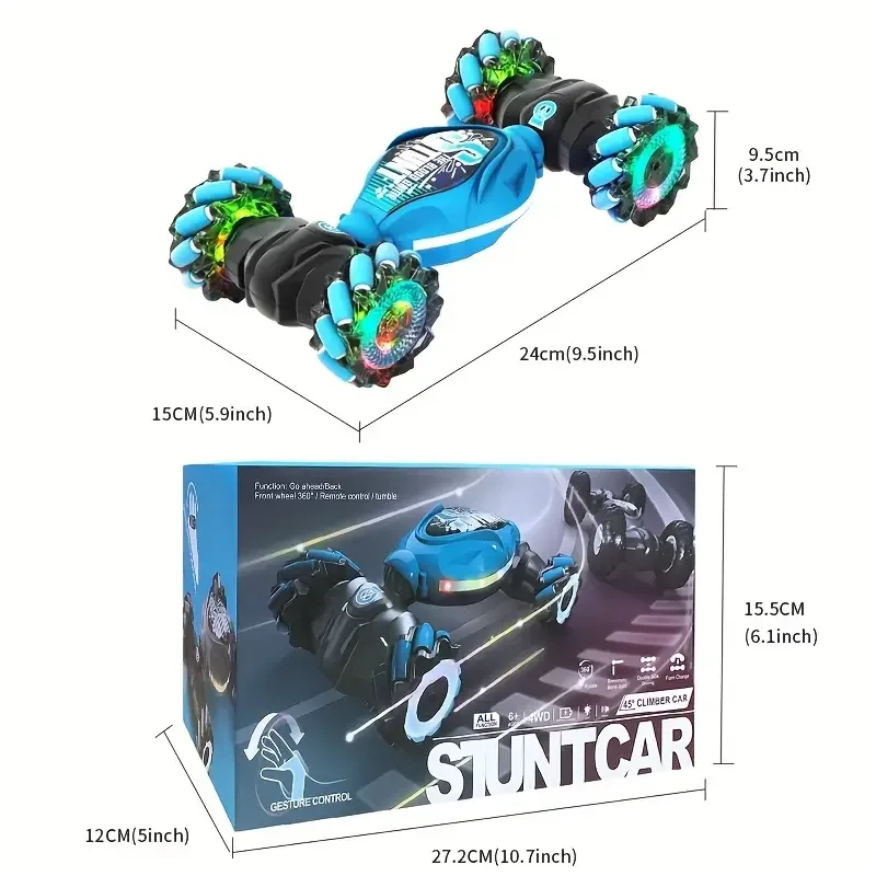 Dual remote control gesture sensor deformation remote control car stunt twisted hand control off-road climbing fou