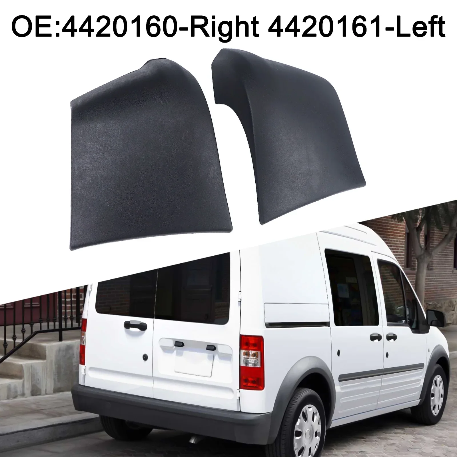 

End Cap Pair Rear Bumper Cap Robust Plastic Material Stylish Black Finish Perfect Fit Left Right For Vehicle Protection