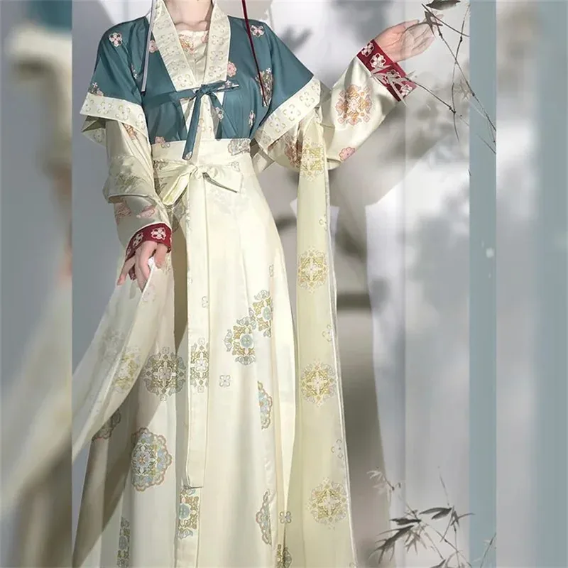 

COSda@Antique style Chinese Dress Traditional hanfu Clothing Old Costume Retro Women Modern Spring Women's SuitCOSda