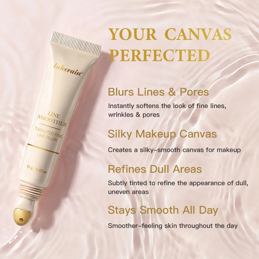 Smoothing Fine Lines Primer Cool Metal Applicator Velvet Texture Blur Fine Lines Pores Nicotinamide VC Makeup Base Primer