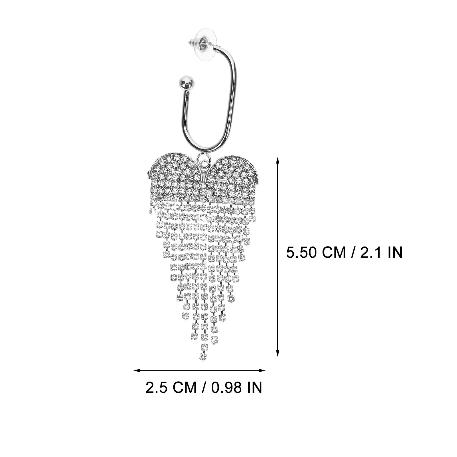 

Rhinestone Tassel Dangling Earrings for Women 4 Pairs Trendy Chandelier Bride Bling Statement Prom Fashion Dangle Drop Sweet