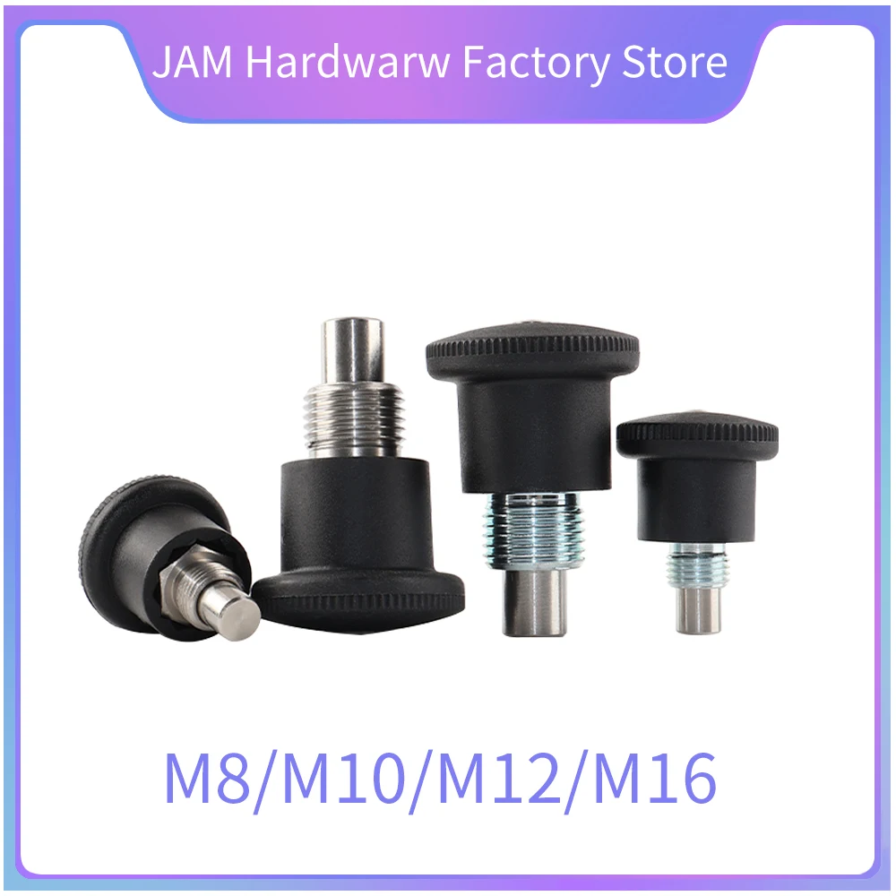 

Good Quality MJ218 Black Knob Plunger Reset Type Indexing Pin Coarse Teeth Fine Teeth External Thread Indexing Plunger