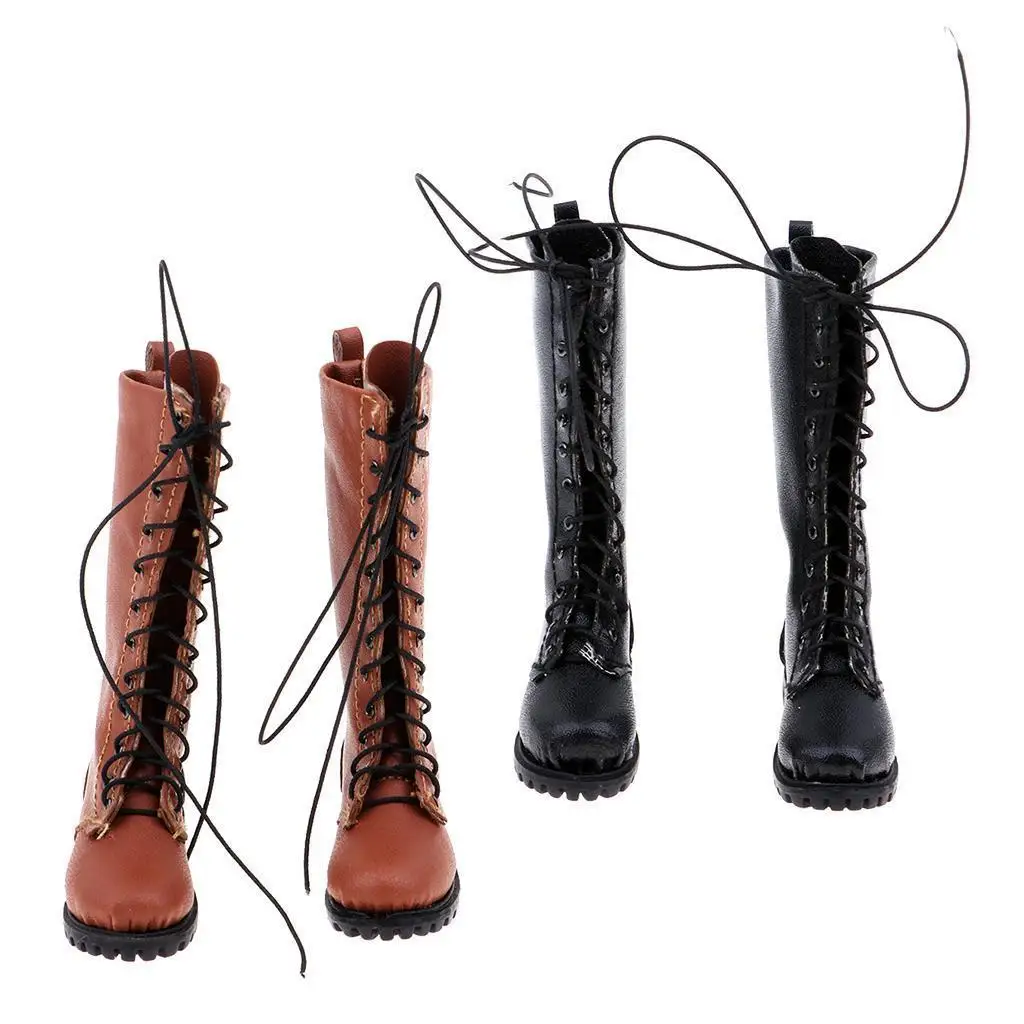 Bottes de figurines d'action en cuir PU, échelle 1/6, chaussures pour hommes, accessoires pour modèle de soldat de 12 pouces, jouet