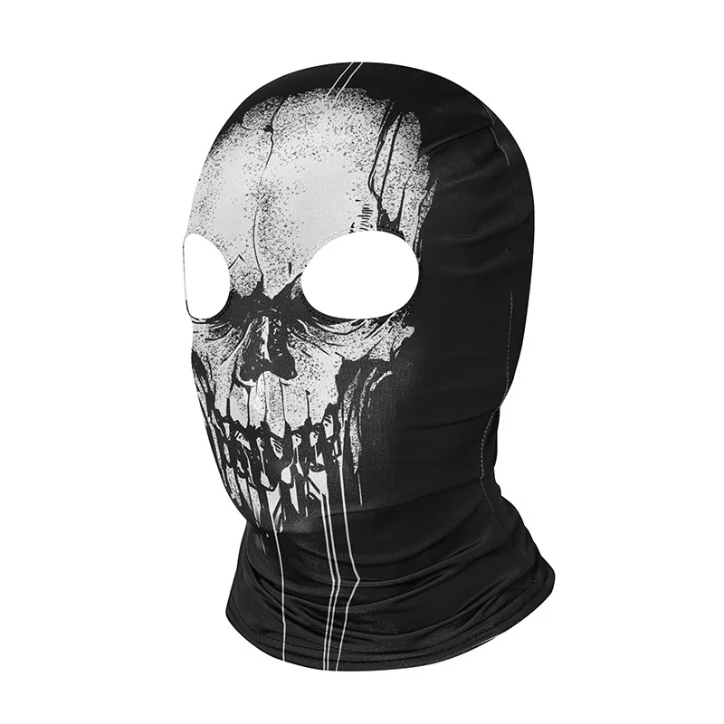 Ghosts Balaclava Men Motorcycle Helmet Liner Skullies Hood Caps Cycling Full Face Cover War Game Cosplay CS Player Headgear