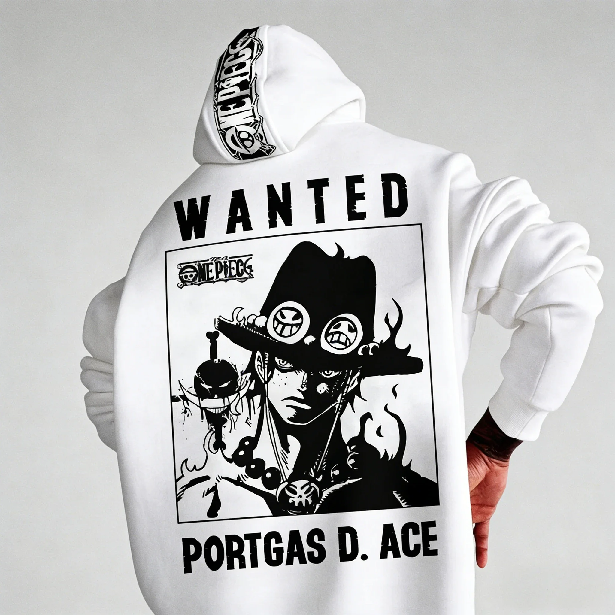 

ONE PIECE аниме Ace толстовка с принтом для мужчин и женщин весна/лето новый уличный хип-хоп повседневный свободный топ для родителей и детей