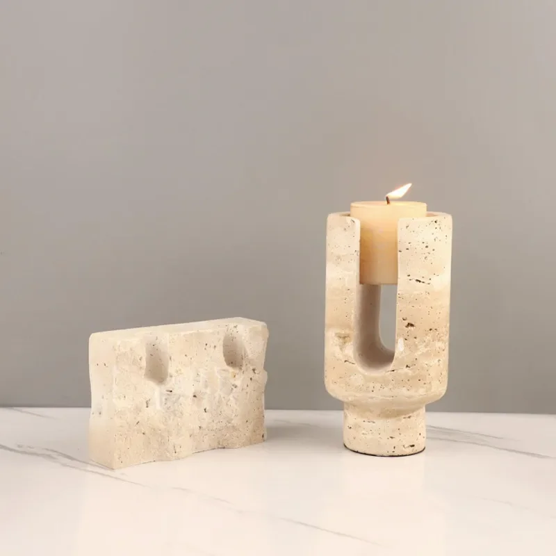 Natural Yellow Cave Stone Candle Holder,essential Oils Burner，wedding Centerpieces for Tables，candle Holders ，home Decor