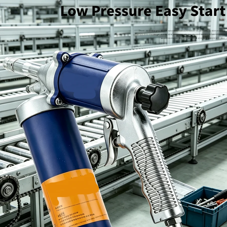 600cc Pneumatic Grease Gun High Pressure Continuous Air Grease Gun for Heavy Machinery Maintenance