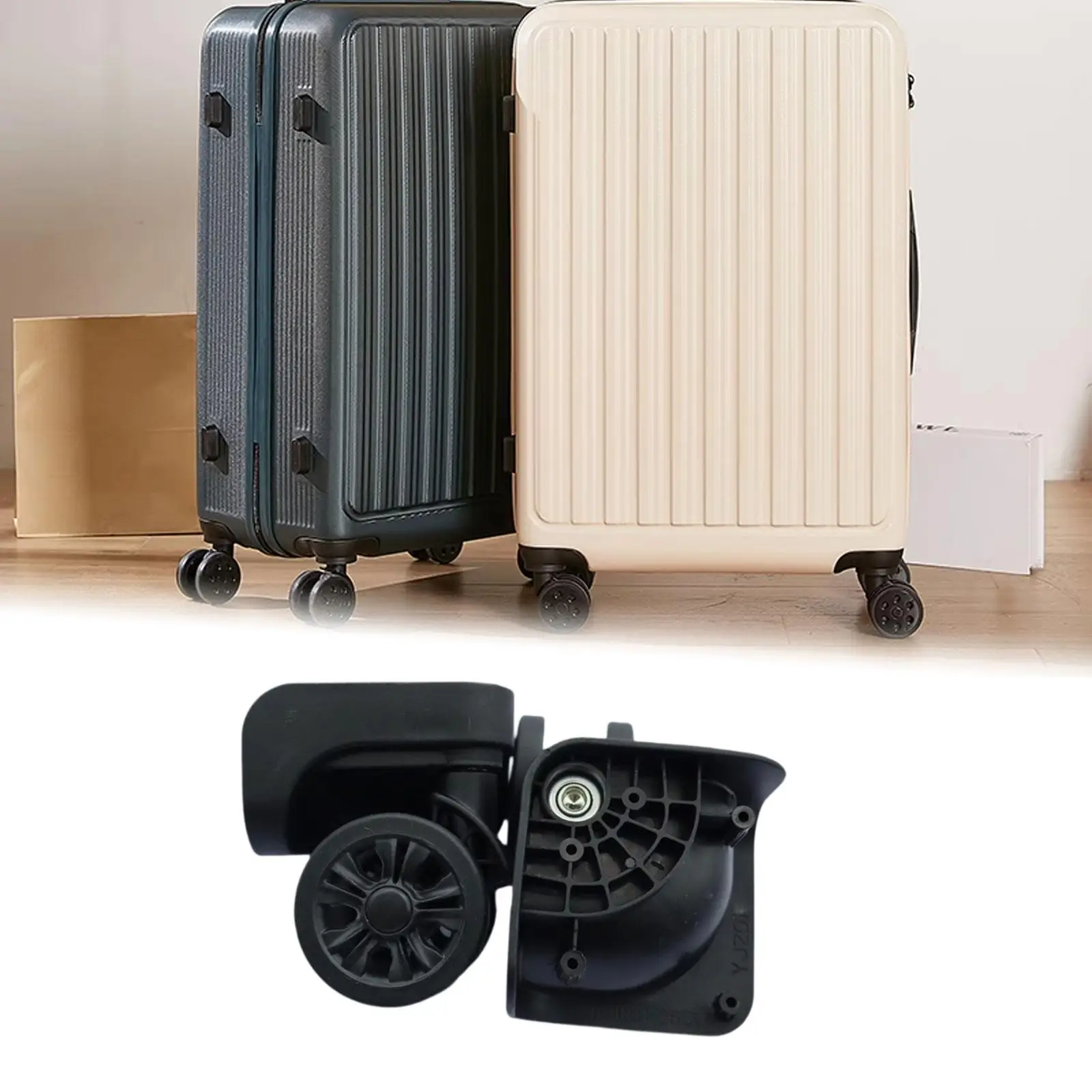 

2 Pieces Luggage Wheel Trolley Case Wheels 360 Rotation Wear Resistant Easy to Install Load Bearing Double Row Parts Low Noise