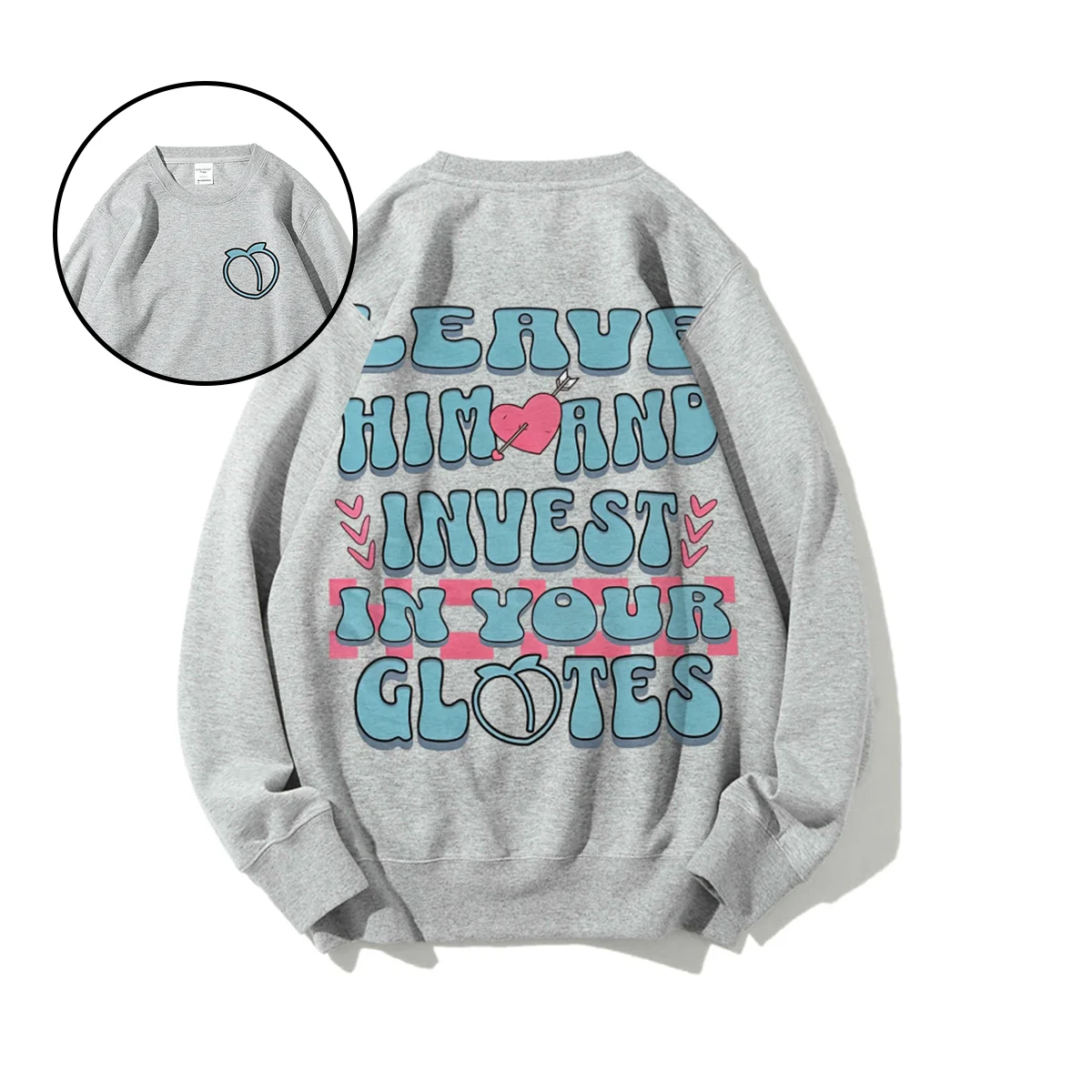 Leave Him And Invest In Your Gloves Sweatshirt Women Graphic Sweatshirt Funny Quote Pullover Autumn Winter Trendy Women Clothing