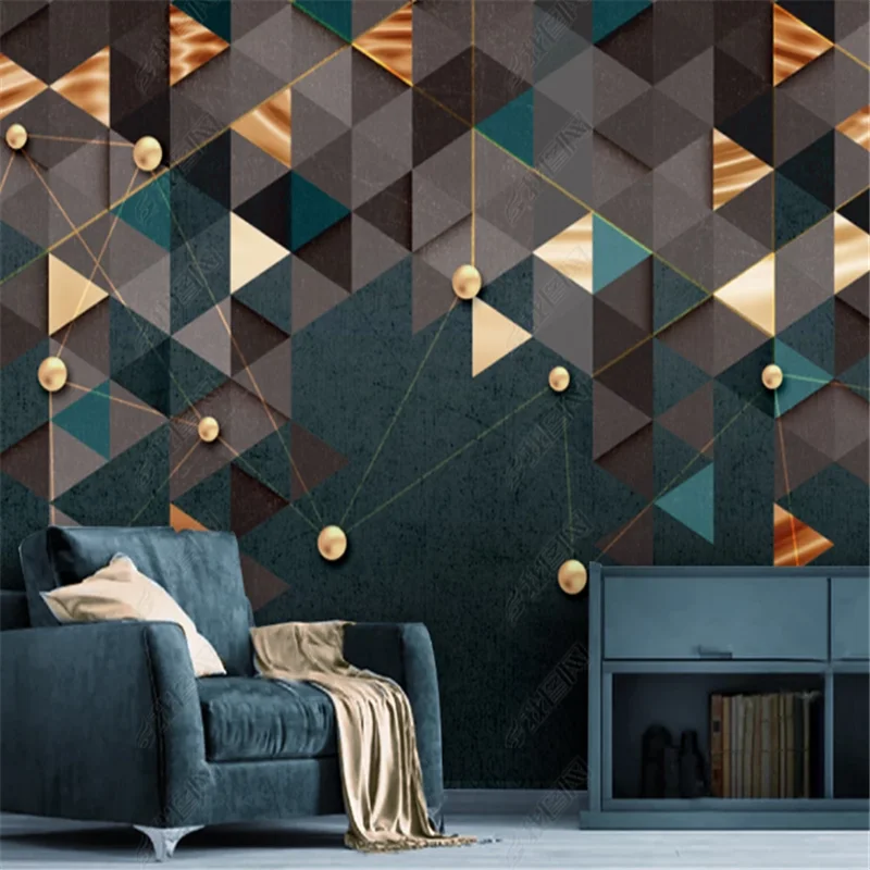 

Geometric Lines Creative Mural Wallpapers For Living Room Modern Minimalist Abstract Luxury TV Background Wall Papers Home Decor