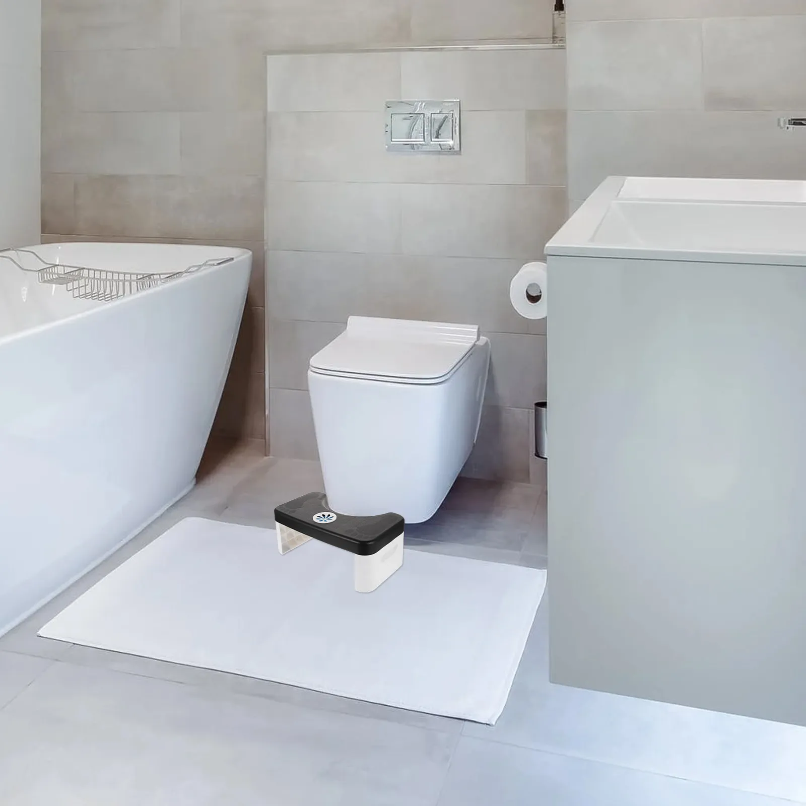 

1 шт. Складная подставка для ног для унитаза из устойчивого толстого материала, нескользящая, для ванной комнаты, с функцией ароматерапии, для приучения к горшку