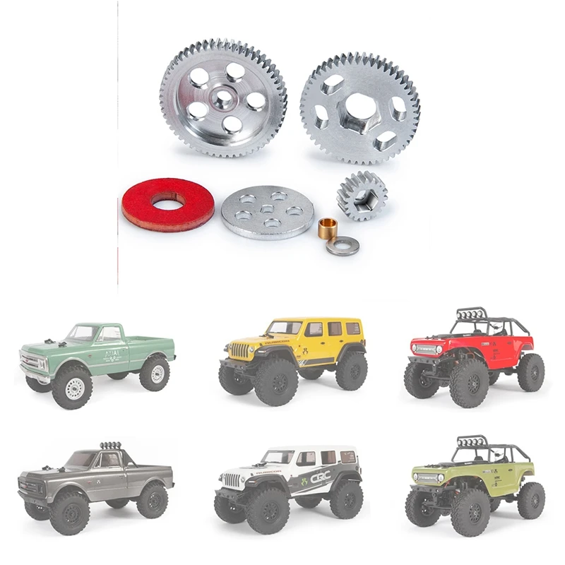 Metall Getriebe Getriebe Box Getriebe Set 19T 51T 55T Für Axial SCX24 90081 AXI00002 1/24 RC Crawler auto Upgrade Teile