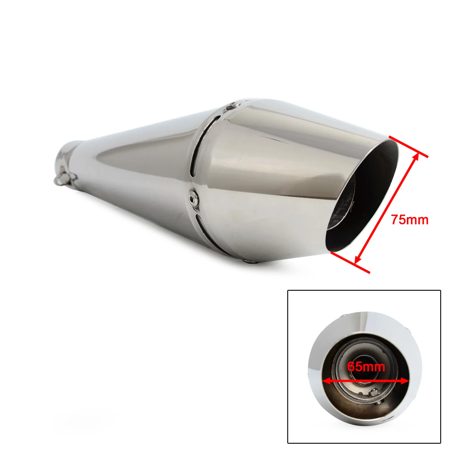 عالمي للدراجات النارية أنبوب العادم GP ، الفولاذ المقاوم للصدأ ، كاتم الصوت مع قاتل DB ، مشتت الدراجة الشارع ، مقهى المتسابق ، 125-1000cc #3