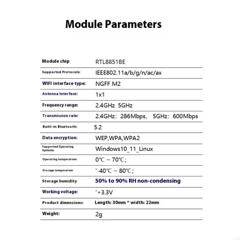 G6DD AX900 RTL8851BE Bluetooth-совместимая 5,2 Wi-Fi6 сетевая карта 2,4 ГГц+5 ГГц