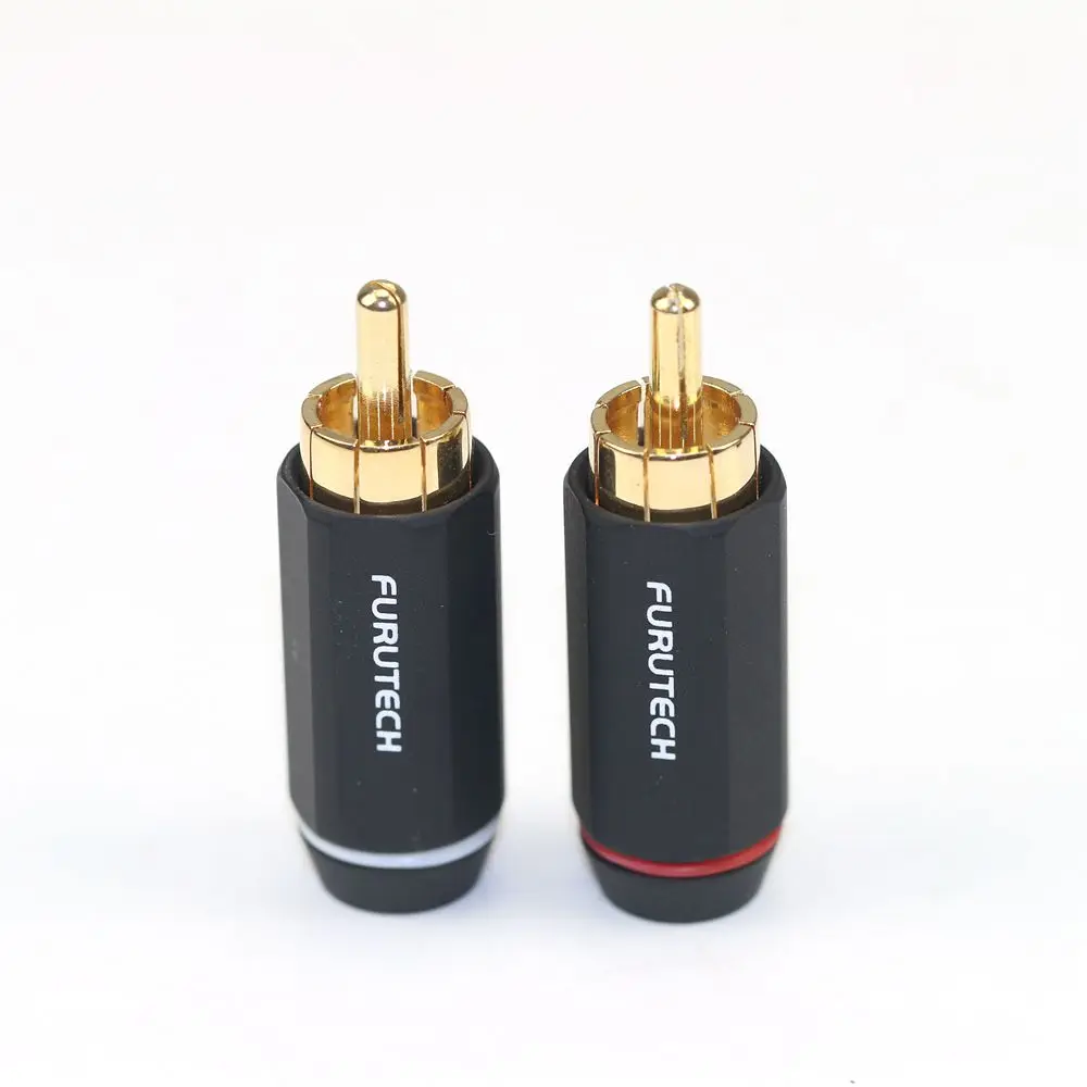 FP-126 furotech (G) OCC pozłacane złącze wtykowe sygnału RCA Lotus AV Audio przewód Plug akcesoria kablowe Audio i wideo