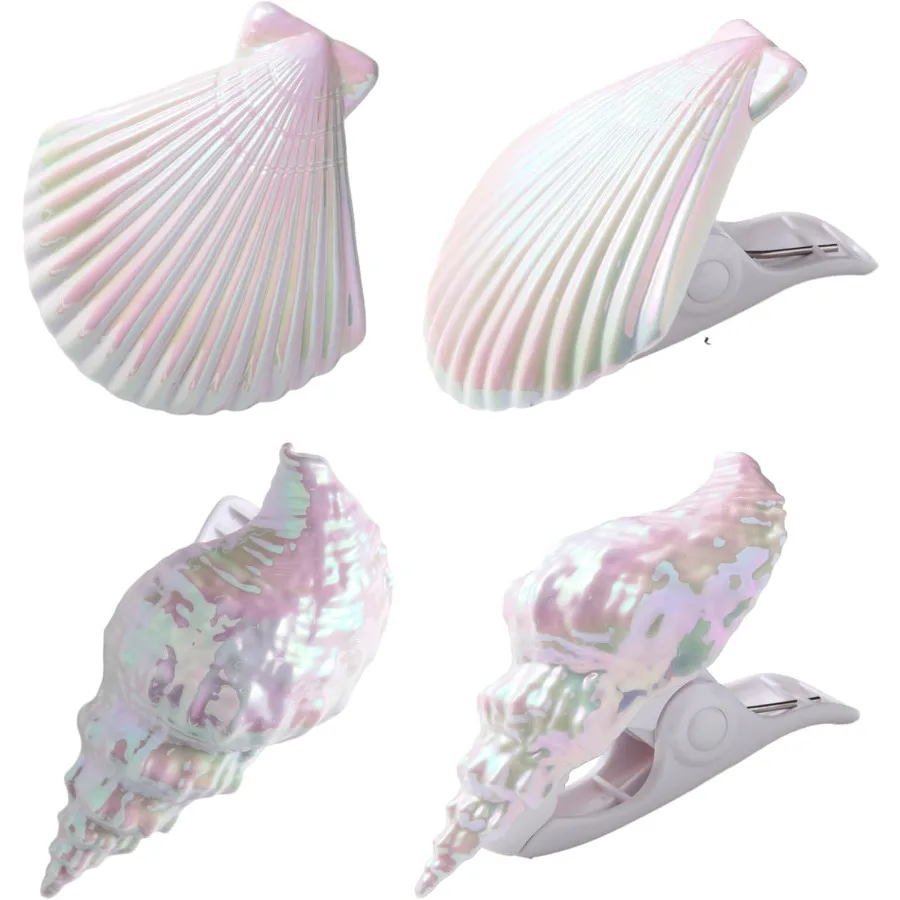 

Зажимы для пляжных полотенец Shells для бассейна Chs Lounge Chs Сушилки Декоративные ветрозащитные зажимы для полотенец 4 шт. Гальваника