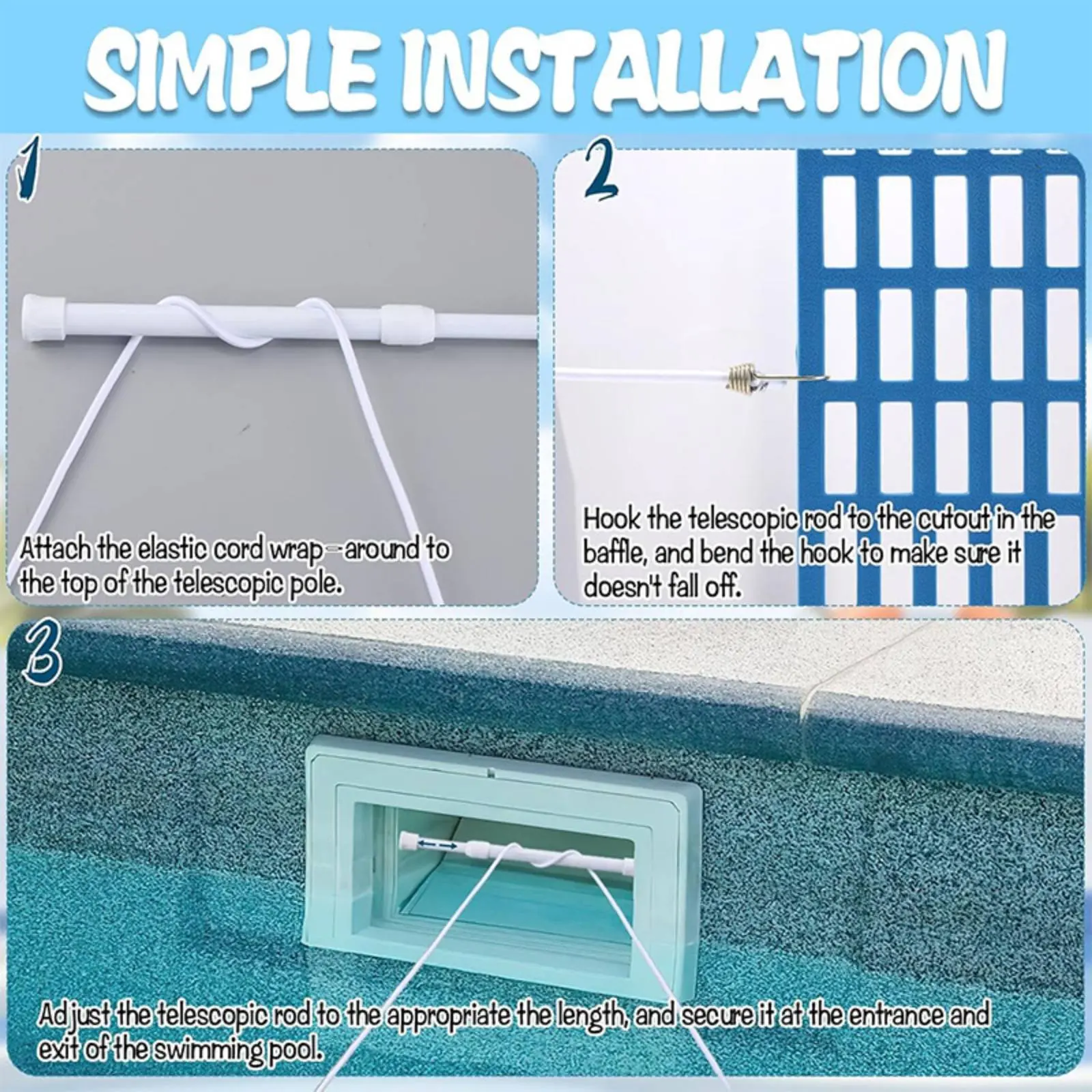 

Pool Filter Net Set Easy to Install Skimmer Cover Kit Pool Skimmer Screen Thickened Mesh Foliage Guard Net Prevents Clogs