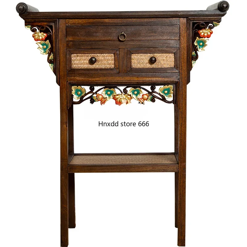 

Household Carved Altar Entrance Cabinet Buddha Shrine Bodhisattva Buddha Cabinet Worship Table