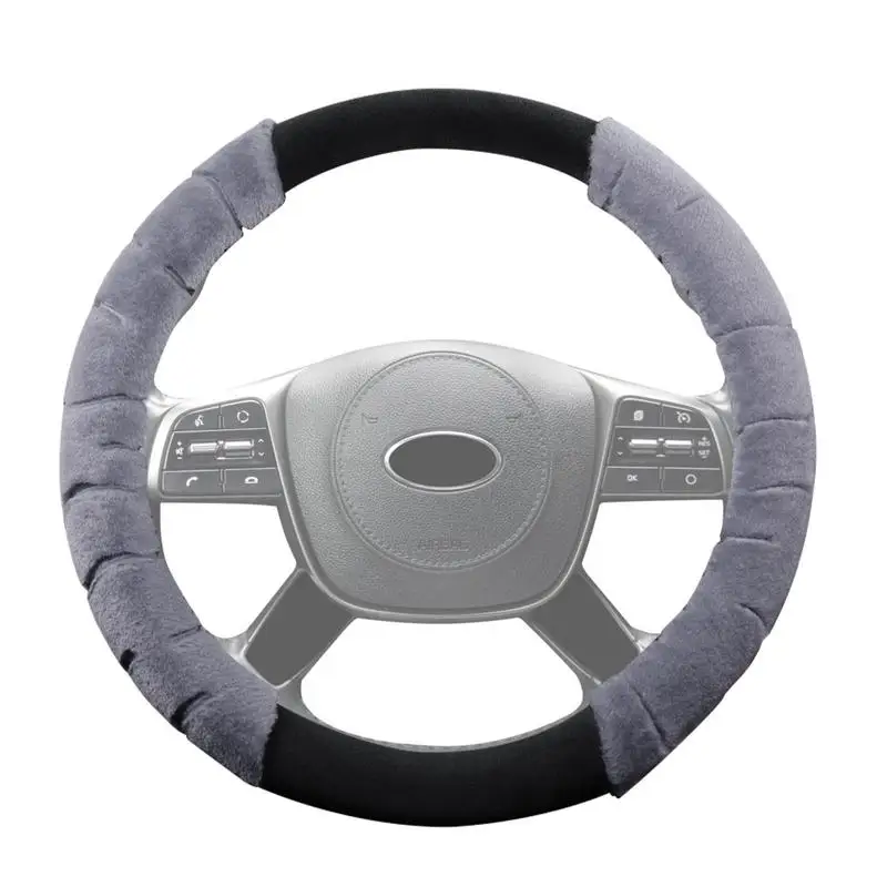 

Plush Steering Wheel Cover Plush Soft Steering Wheel Cover Car Accessories Car Decoration 38cm/14.96inch Anti-Slip Car Interior