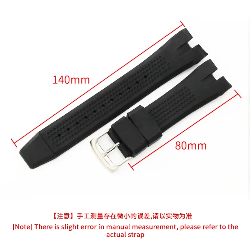 for Citizen Arc Interface Aw1475 1476 1615 Ca4154 Panther Black Watch Concave Rubber Silicone Write 24mm Anti-Allergy Watchband