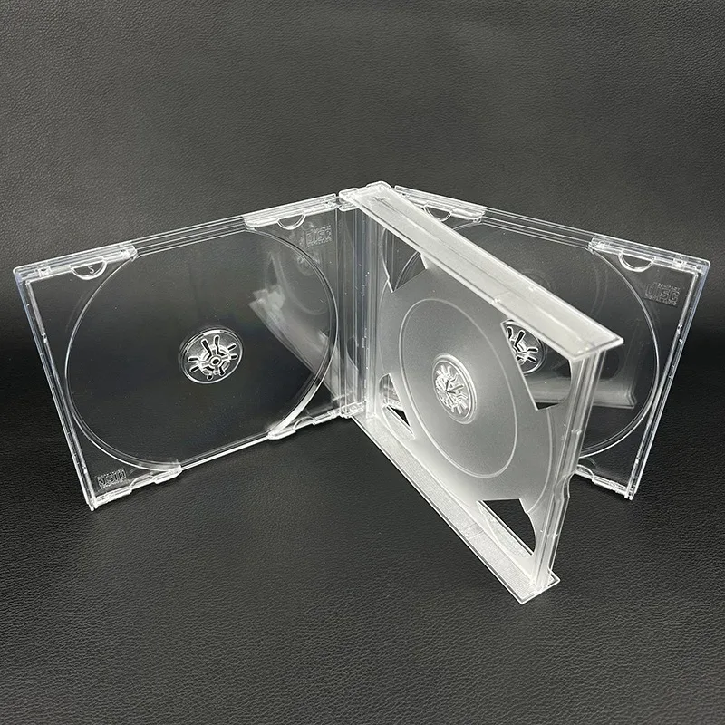 Estuche Transparente de Plástico para CD/DVD, Capacidad para 2, 4 o 6 Discos, Caja de Almacenamiento de Discos Ópticos T