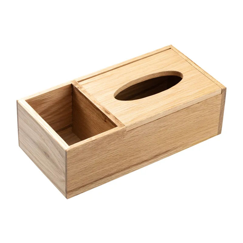 

White oak tissue box, living room dining table coffee table carton