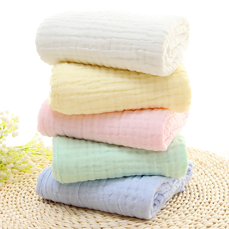 Cotton Baby Bath Towel Boys Girls Towel Blanket For Newborn Baby Bathrobe 6 Layers Gauze Washcloth Infant Swaddle