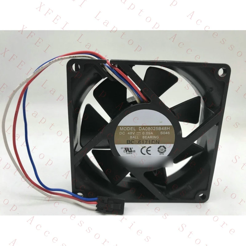 D  1PCS New FOR AVC DA08025B48H DC 48V 0.09A 3 Pin Cooling Fan *tn