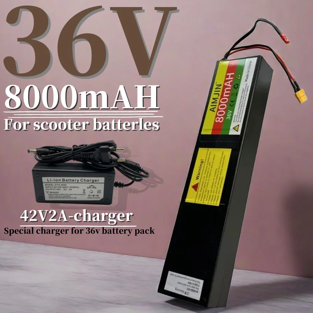 

10S3P 18650 Lithium-Ion Battery Pack 36V 8000mAH, Suitable for KUGOO S1/S2/S3 Electric Scooters