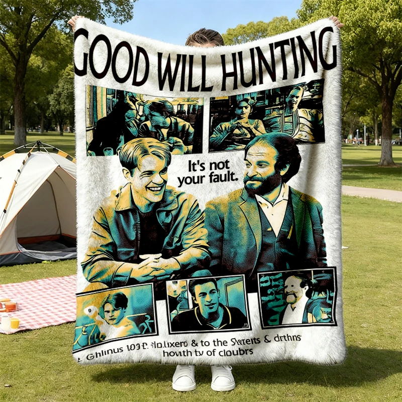 Good Will Hunting Movie Comfy Blanket, 90s Cult Classic Movie Graphic Flannel Blanket