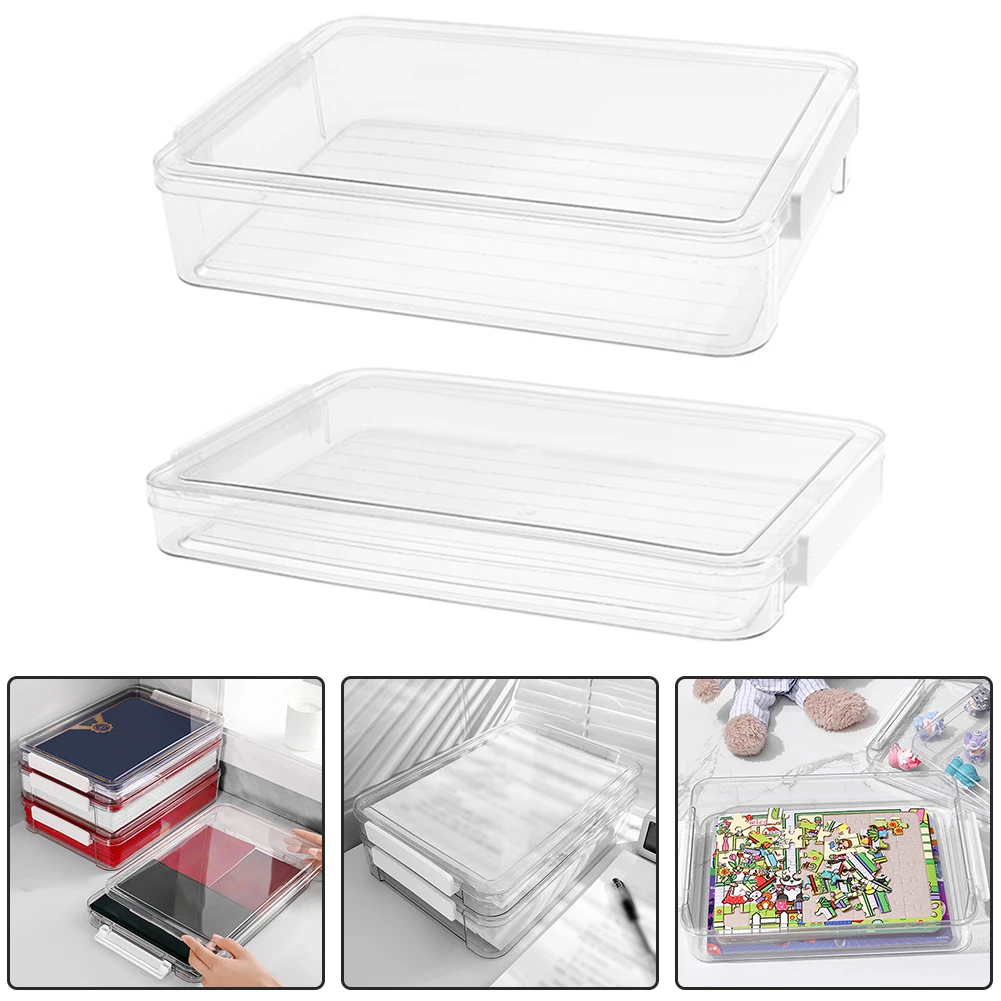 Transparente Desktop-Datei Aufbewahrung sbox a4document Organizer Fall mit Deckel Schreibtisch Papier behälter Schul bürobedarf Briefpapier