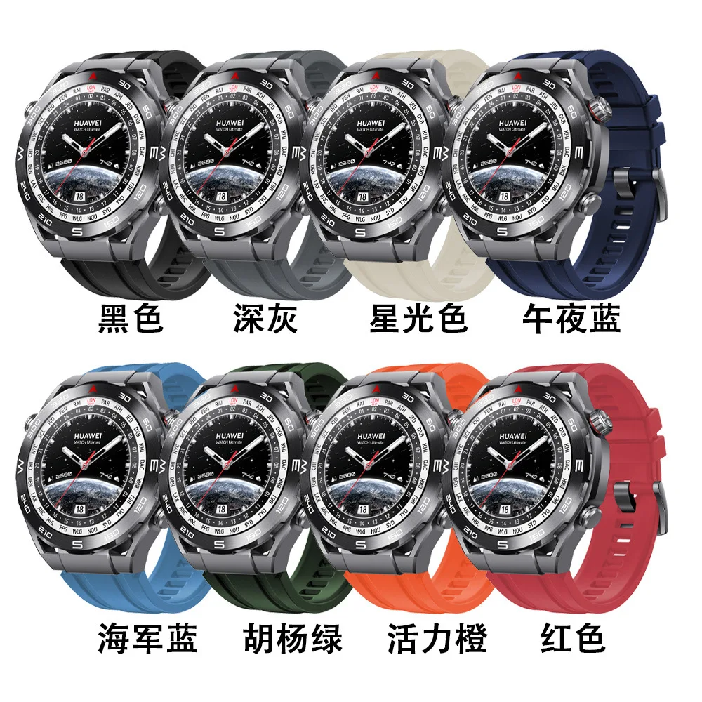 Silicone Strap for HUAWEI WATCH Ultimate Bracelet Replacement Wristband Watchcase For Huawei Ultimate Watchband Official Same