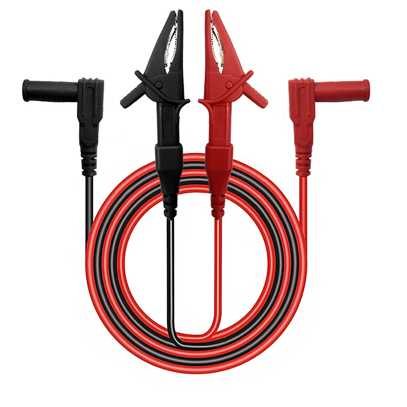 2 Stück robuste Krokodilklemmen-Messleitungen für Multimeter und Voltmeter – mit Standard-Bananenstecker, 3,28 Fuß/16,4 Fuß erhältlich – Detail 1