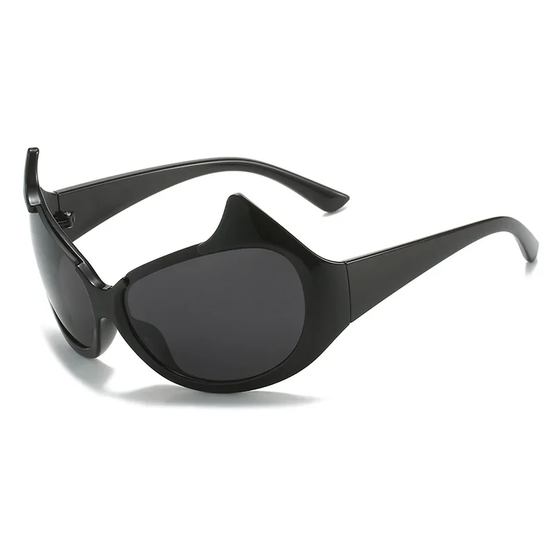 Sexy Y2K Cat Eye Sunglasses Women Vintage Luxury Brand Design Fashion Punk Sun Glasses Men Half Frame Halloween Funny Shades image 5