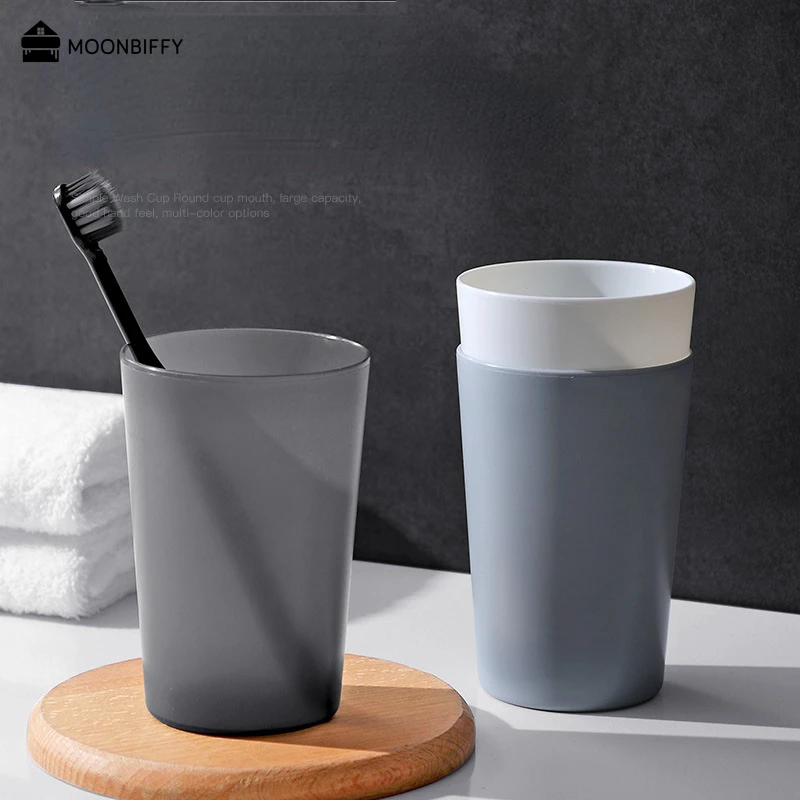 Nordic Plastic Cup Toothbrush Holder Washing Drinking Home Bathroom Tooth Mug Holder Cup Drinkware Tools Salle De Bain Ecoco