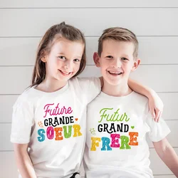 Future Big Brother Big Sister Printed Kids Shirts Pregnancy Announcement Clothes Big Bro Sis T-shirt Tops Boys Girls Outfit Tee