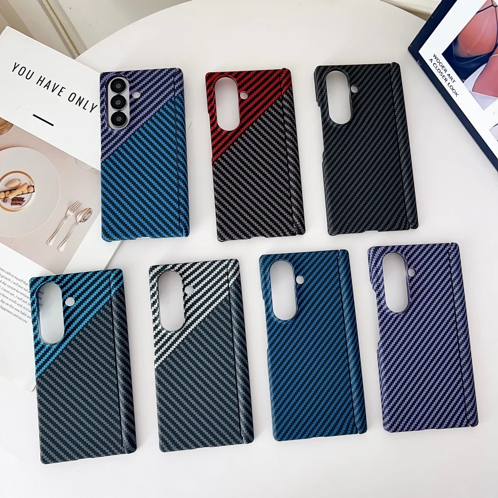 Luxuriöse magnetische Carbonfaser-Schutzhülle mit Scharnier für Samsung Galaxy Z Fold 7 6 5 8 – Ultradünne PC-Schutzhülle für ZFold7 – Detail 1