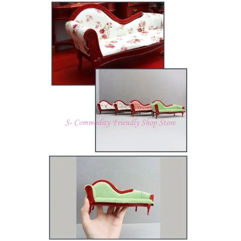

85AE Doll House Bedroom Lounger Bed Model Furniture Model Accessories Teenager Girls